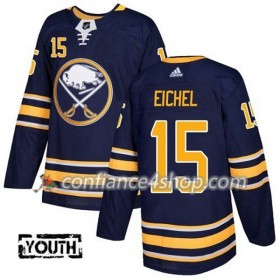 Adidas Maillot de Hockey Buffalo Sabres Jack Eichel 15 2017-2018 Bleu Marine Authentic - Enfant